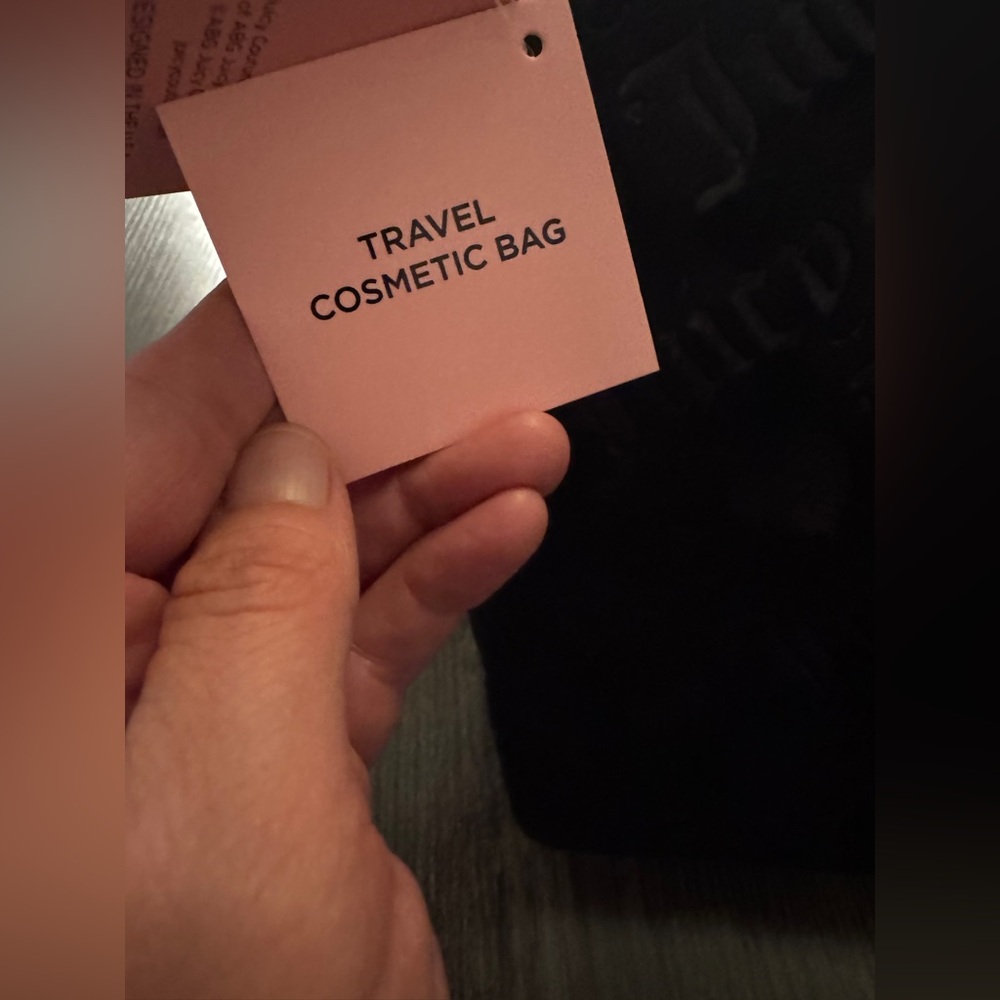 Juicy Couture Black Cosmetic Bag with Gold Accents - Picture 5 of 12